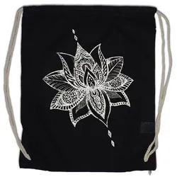 Urban Backwoods Turnbeutel Tattoo Flower Turnbeutel Blume Pflanze Plant Art Tattooist Tättowierer (1-tlg), Studio Artist Floristin Girl schwarz
