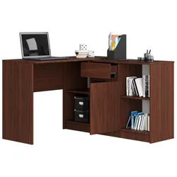 Raumhirsch Furniture Schreibtisch modern, Bürotisch Breite 120 cm - Arbeitstisch - Elegantes Design, Hochwertige laminierte Platte, Selbstaufbau, elegantes Design braun 120 cm x 79 cm x 126 cm