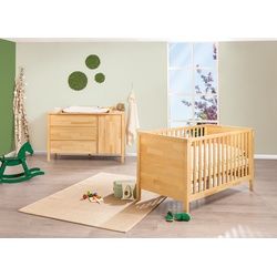 Pinolino, Komplett-Babyzimmer, Kinderzimmer-Set „Enno” extrabreit, 2-tlg. (Babybett, Wickelkommode)