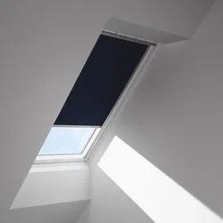 VELUX Verdunkelungs-Rollo manuell DKL MK12 3009SWL Schwarz, Schiene weiß