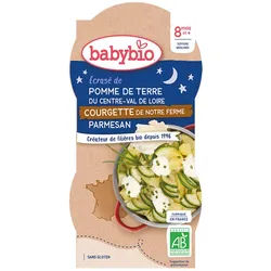 Babybio Ecrasé DE Pomme DE Terre DU Centre-Val DE Loire Courgette DE Notre Ferme & Parmesan dès 8 mois