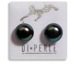 Adelia ́s Paar Ohrstecker Damen Perlenschmuck 585 Gelbgold Süsswasser Perlen Ohrstecker, Damen Perlenschmuck schwarz