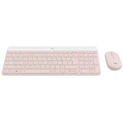 Logitech Logitech MK470 Slim Combo Bluetooth® Tastatur, Maus-Set Deutsch, QWER Tastatur- und Maus-Set rosa