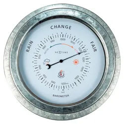 Xxxl Thermometer , Silberfarben , Metall , 22x22x5.5 cm , wasserdicht, witterungsbeständig , Dekoration, Gartendeko