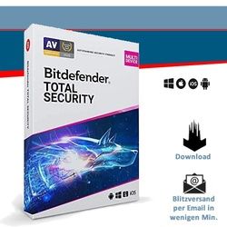 Bitdefender Total Security, 3 Geräte - 3 Jahre, Download, Sofortversand