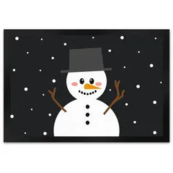 Fußmatte Schneemann im Schnee Fußmatte XL Fußabtreter Türmatte, speecheese 40 cm x 60 cm