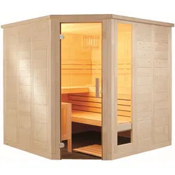 Sentiotec Saunakabine Komfort Corner Large | Fichte