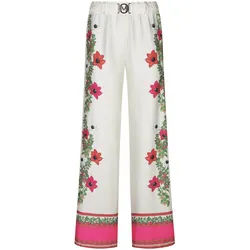 Le pantalon taille élastiquée Marcel Ostertag blanc