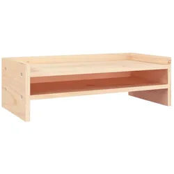 vidaXL Monitorständer Monitorständer 50x24x16 cm Massivholz Kiefer beige