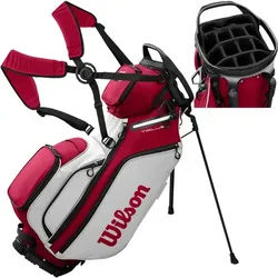 Wilson Talus 14 Stand Bag rot/weiss
