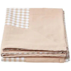 Homescapes Überwurf 150/200 cm, Vichy Karo 100% Baumwolle , Beige , Textil , Kariert , Rechteckig , 150x200 cm , Oeko-Tex® , Heimtextilien, Bettwäsche & Leintücher, Tagesdecken