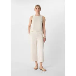 comma Culotte Hose Crop-Hose aus Popeline im Relaxed Fit beige 44