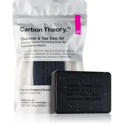Carbon Theory Charcoal & Tea Tree Oil Reinigungskörperpeeling für problematische und fettige Haut 100 g