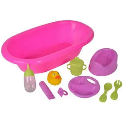Simba Puppenbadewanne , Gelb, Grün, Pink, Violett, Transparent , Kunststoff, Papier , 22x30.5x73.5 cm , EN 71 , Spielzeug, Puppen & Puppenzubehör, Puppenhäuser