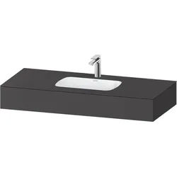 Duravit Qatego Einbauwaschtisch mit Konsole Graphit Matt 1200x550x170 mm - QA4692049490000 QA4692049490000