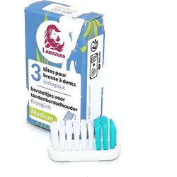 Lamazuna Organic Ersatzköpfe für Wechselzahnbürste Klick It Mittel 1 St