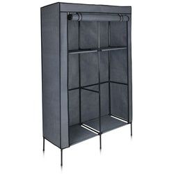 yourGEAR Kleiderschrank yourGEAR Kleiderschrank Grado - Stoffschrank 108 x 45 x 175 cm Schrank mit 2 Kleiderstangen und 4 Ablagen