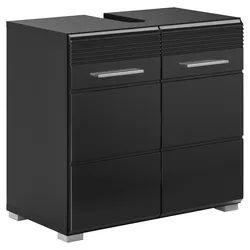 Waschbeckenunterschrank Linus ca. 60x56 cm Schwarz