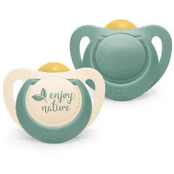 NUK Schnuller NUK for Nature Baby-Nachhaltige Gummischnuller Latex grün 6-18