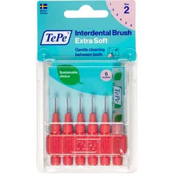 TePe Interdentalbürste Extra Soft 0,5 - 0,9 mm rot Zahnbürste 6 St 6 St Zahnbürste
