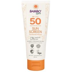 Bambo Nature Sonnencreme farb- u. parfümfrei SPF50 100 ml, 6 Stück