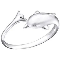 Order & Smile Schmuck Zehenring Zehenring Delfin: Zehring Silber 925, gestempelt silberfarben