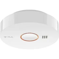 Gira 114502 Rauchwarnmelder Basic Q, Q-Label, LED Leuchtring, 9V Batterie, Batterieausfallwarnung, Streulichtmessung