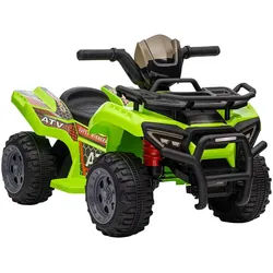 Homcom Mini Elektro-Quad Kinder Elektro ATV Kinderwagen Kinderauto Grün , Metall , 42x45x70 cm , Freizeit & Co, Gartenspielzeug, Kinder-Elektrofahrzeuge