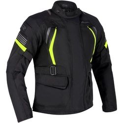 Richa Phantom 3 wasserdichte Damen Motorrad Textiljacke, schwarz-gelb, Größe M