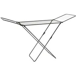 Homeware Standtrockner , Anthrazit, Schwarz , Metall, Kunststoff , 55x104x179 cm , klappbar , Haushalt & Kleinelektro, Wäschepflege, Wäscheständer