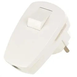 Bachmann SCHUKO-Winkelstecker, abschaltbar, weiß