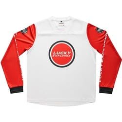 Fuel Endurage Lucky Explorer Motocross Jersey, weiss-rot, Größe S für Männer
