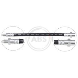 A.B.S. Bremsschlauch Hinten Rechts Links für BMW 3 1 2 X1 4