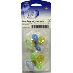 Beruhigungssauger Kirsch Latex 6-18M Pastell/Bl/Gr 2 ST