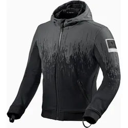 Revit Quantum 2 WB Motorrad Hoodie / Textiljacke, schwarz-weiss, Größe XL für Männer
