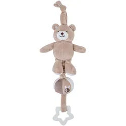 Patinio Spieluhr , Braun, Creme, Weiß , Kunststoff, Textil , Füllung: Polyester , 25 cm , EN 71 , Gute-Nacht-Musik , Schlafen, Babyeinschlafhilfe, Spieluhren