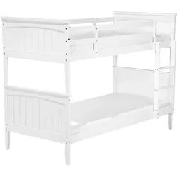Beliani Hochbett 90/200cm Weiß Albon , Holz , 90x200 cm , Babymöbel & Kindermöbel, Kinderzimmer & Jugendzimmer, Kinderbetten, Hochbetten