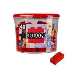 Blox - 40 8er Bausteine rot - kompatibel mit bekannten Spielsteinen