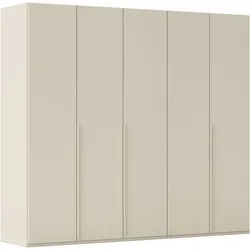 LeGer Home by Lena Gercke Kleiderschrank Schrank Garderobe Ankleide Schlafzimmer Flur SERINA Eyecatcher (3 verschiedene Ausstattungen BASIC/CLASSIC/PREMIUM (inkl. SOFT-CLOSE) in 6 Breiten (101 - 401 cm) mit Front Glas oder Dekor MADE IN GERMANY beige 251 cm x 223 cm x 61 cm