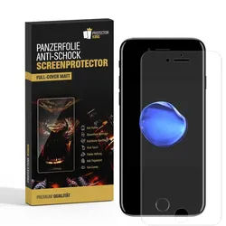 2x Panzerfolie für iPhone 7 Plus ANTI-SCHOCK FULL COVER Displayschutzfolie MATT