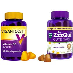 Vigantolvit 2000 i.E. Vitamin D3 60 stk + Wick Zzzquil Gute Nach