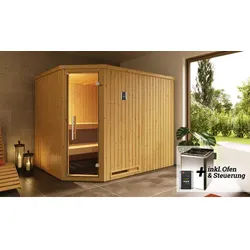 WEKA Elementsauna »VARBERG«, BxHxT: 244 cm x 199 cm x 194 cm - braun