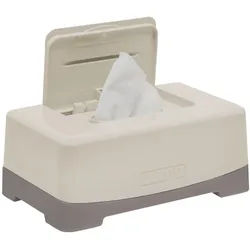 Bebe Jou Feuchttücher-Box , Taupe , Kunststoff , 13x9x21 cm , Grüner Punkt , Pflegen, Babypflegeprodukte