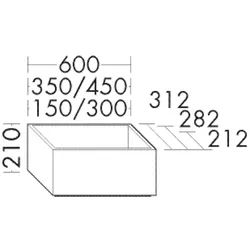 Burgbad Sockel Sys30 PG4 Sana 210x350x282 Schilf Hochglanz, SOAF035F3362 SOAF035F3362
