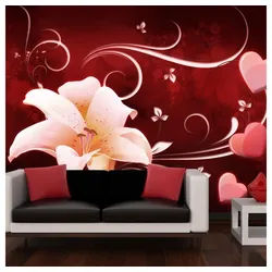 Basera® Fototapete 10040906-40 rosa|rot 4,00 m x 3,09 m