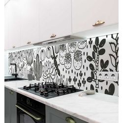 MyMaxxi Dekorationsfolie Küchenrückwand Kaktus Variation selbstklebend Spritzschutz Folie 80 cm x 60 cm