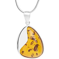 OSTSEE-SCHMUCK Kette mit Anhänger Ostsee-Schmuck Kette mit Anhänger Jeska 34 (2-tlg) silberfarben 50 cm