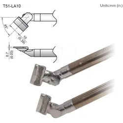 HAK T51-LA10 - Aktiv-Lötspitze T51-LA10, 10,0 mm, SOP, Spatel, 2 Stück