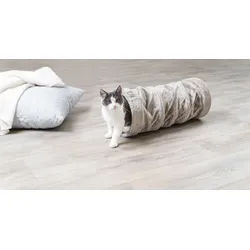 TRIXIE Spieltunnel, Plüsch, Ø 22 x 60 cm, grau