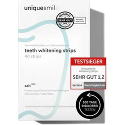 Uniquesmile Zahnaufhellung Whitening Strips - frei von Peroxid 40 St